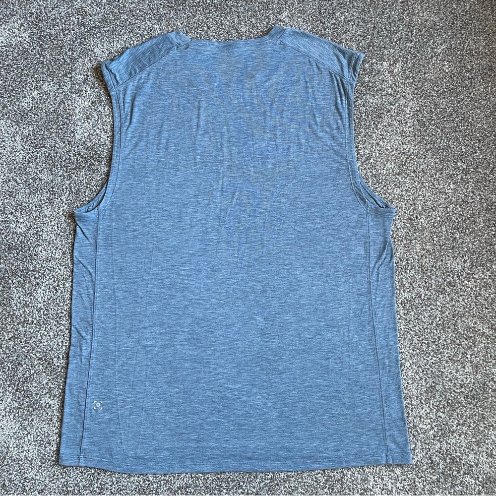 Lululemon Somatic Aero Sleeveless Sz L In Heathered Poseidon View 5